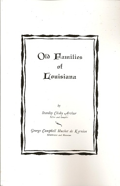 Image for Old Families of Louisiana